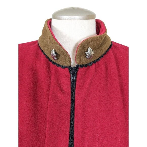 Vintage Wool Blend Womens L Vest Suttles Seawinds Vicki Lynn Bardon Red Canada - Picture 3 of 8